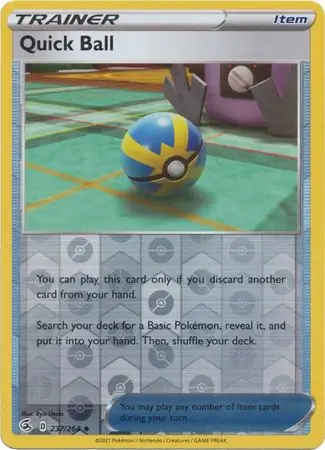Quick Ball Reverse Holo Pokemon card from Fusion Strike