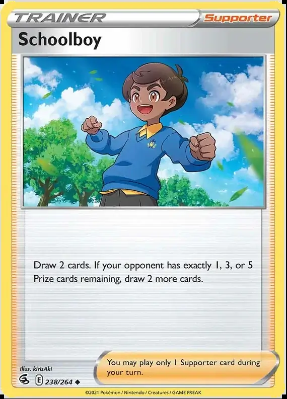 Schoolboy Pokemon card from Fusion Strike