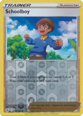 Schoolboy Reverse Holo Pokemon card from Fusion Strike