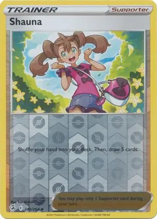 Shauna Reverse Holo Pokemon card from Fusion Strike