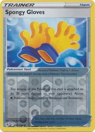 Spongy Gloves Reverse Holo Pokemon card from Fusion Strike