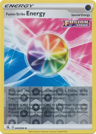 Fusion Strike Energy Reverse Holo Pokemon card from Fusion Strike