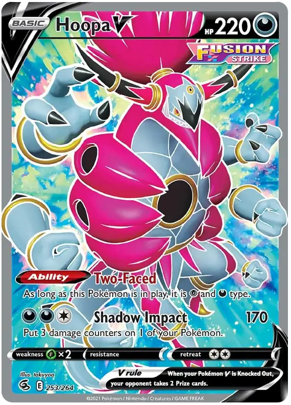 Hoopa V Full Art Pokemon card from Fusion Strike