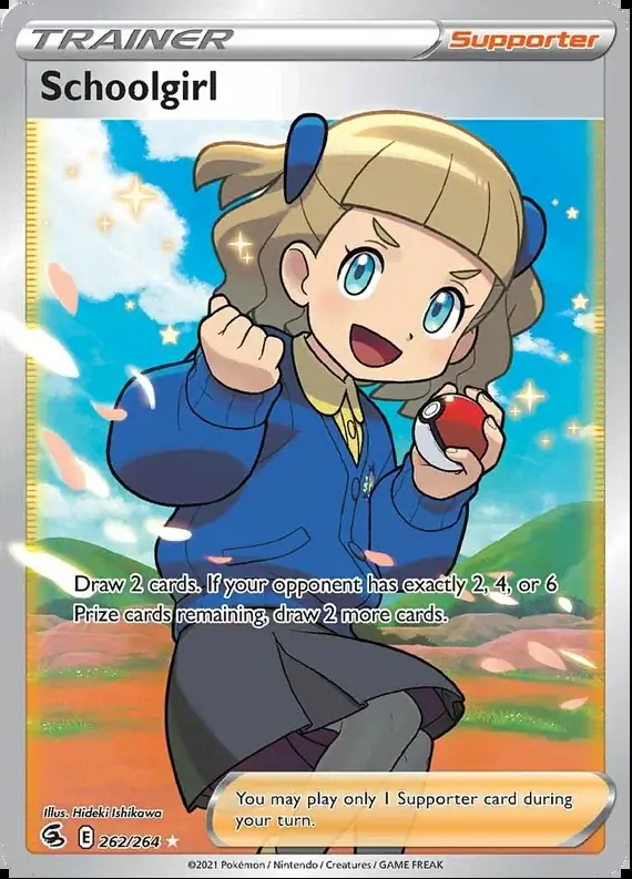 Schoolgirl Full Art Pokemon card from Fusion Strike