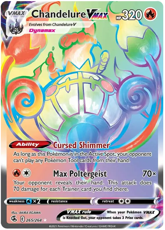 Chandelure VMAX Pokemon card from Fusion Strike