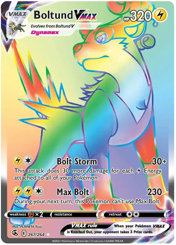 Boltund VMAX Pokemon card from Fusion Strike