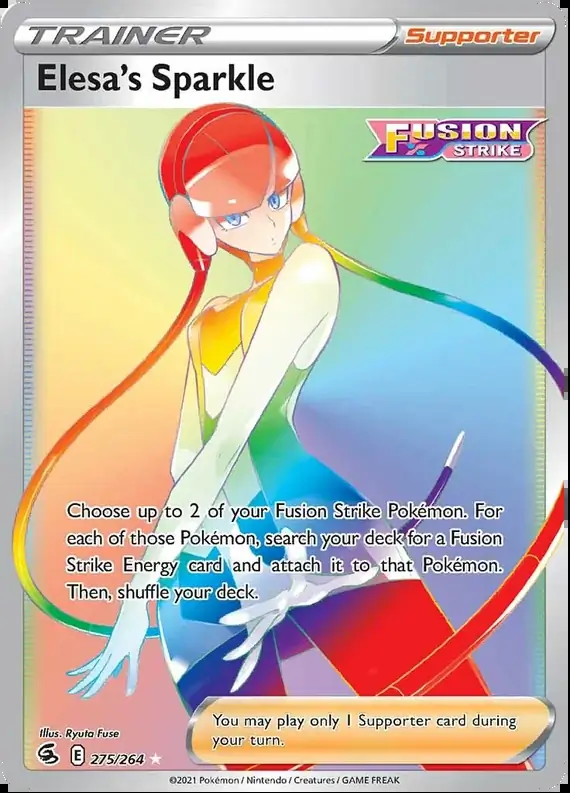 Elesa's Sparkle Pokemon card from Fusion Strike