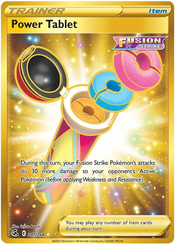 Power Tablet Secret Pokemon card from Fusion Strike