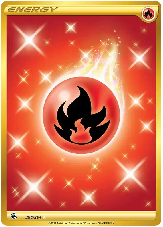Fire Energy Secret Pokemon card from Fusion Strike