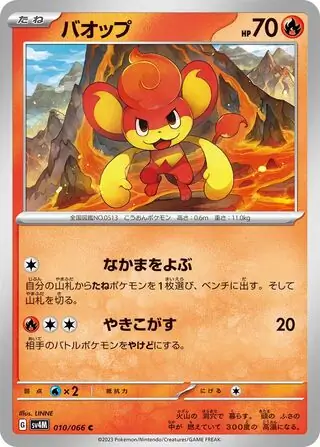 Pansear Pokemon card from Future Flash