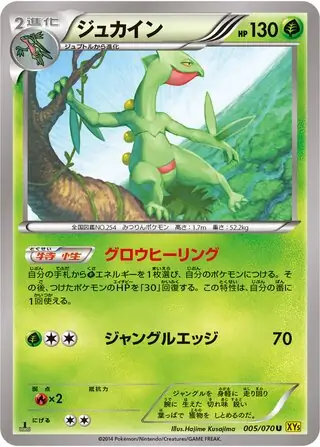 Sceptile Pokemon card from Gaia Volcano