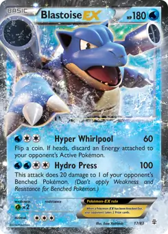 Blastoise EX Pokemon card from Generations