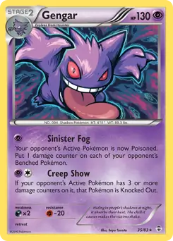 Gengar Holo Pokemon card from Generations
