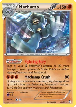 Machamp Holo Pokemon card from Generations