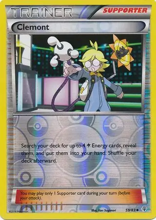 Clemont Reverse Holo Pokemon card from Generations