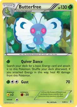 Butterfree Holo Pokemon card from Generations