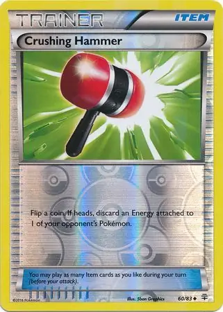 Crushing Hammer Reverse Holo Pokemon card from Generations