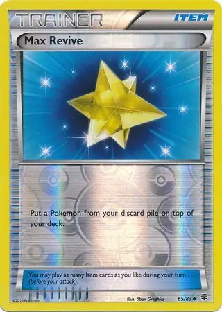 Max Revive Reverse Holo Pokemon card from Generations