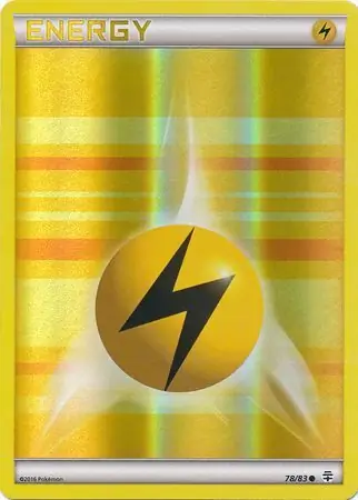 Lightning Energy Reverse Holo Pokemon card from Generations