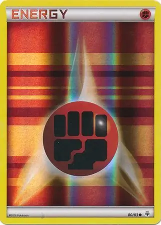 Fighting Energy Reverse Holo Pokemon card from Generations