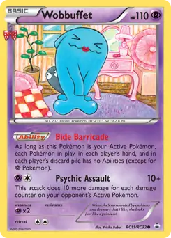 Wobbuffet Pokemon card from Generations Radiant Collection