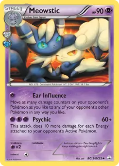 Meowstic Pokemon card from Generations Radiant Collection