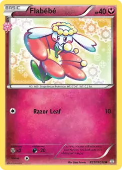 Flabebe Pokemon card from Generations Radiant Collection