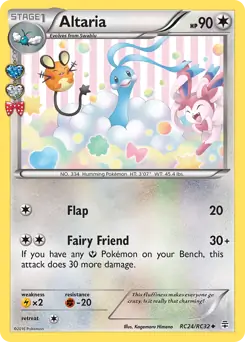 Altaria Pokemon card from Generations Radiant Collection
