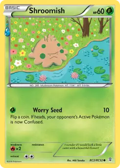 Shroomish Pokemon card from Generations Radiant Collection