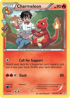 Charmeleon Pokemon card from Generations Radiant Collection