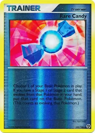 Rare Candy Reverse Holo Pokemon card from Great Encounters
