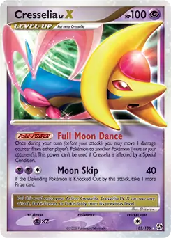 Cresselia Lv.X Pokemon card from Great Encounters