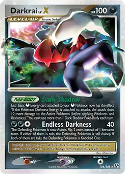 Darkrai Lv.X Pokemon card from Great Encounters