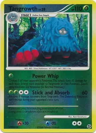 Tangrowth Reverse Holo Pokemon card from Great Encounters