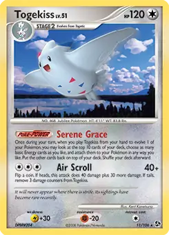 Togekiss Holo Pokemon card from Great Encounters