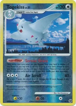 Togekiss Reverse Holo Pokemon card from Great Encounters