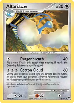 Altaria Pokemon card from Great Encounters