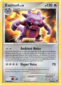 Exploud Pokemon card from Great Encounters