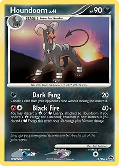 Houndoom Pokemon card from Great Encounters