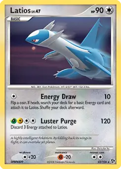 Latios Pokemon card from Great Encounters