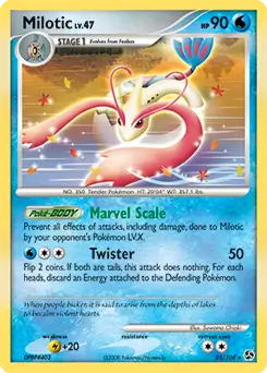Milotic Pokemon card from Great Encounters