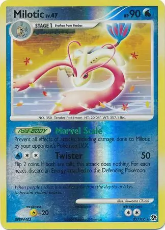 Milotic Reverse Holo Pokemon card from Great Encounters