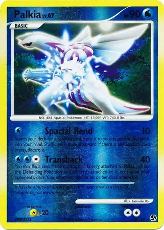 Palkia Reverse Holo Pokemon card from Great Encounters