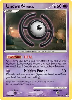 Unown [H] Pokemon card from Great Encounters