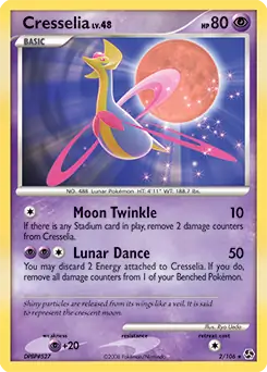 Cresselia Holo Pokemon card from Great Encounters