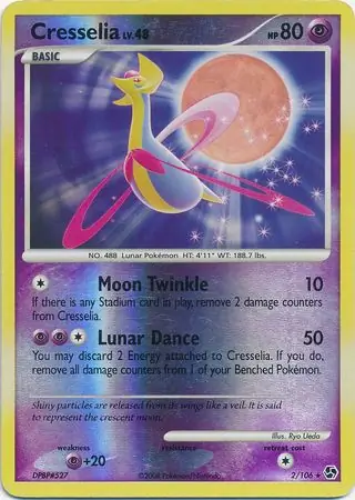 Cresselia Reverse Holo Pokemon card from Great Encounters
