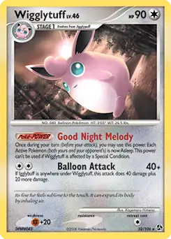 Wigglytuff Pokemon card from Great Encounters