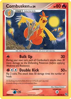 Combusken Pokemon card from Great Encounters