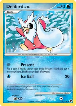 Delibird Pokemon card from Great Encounters