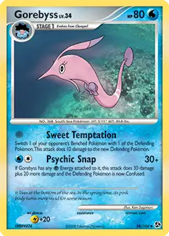 Gorebyss Pokemon card from Great Encounters
